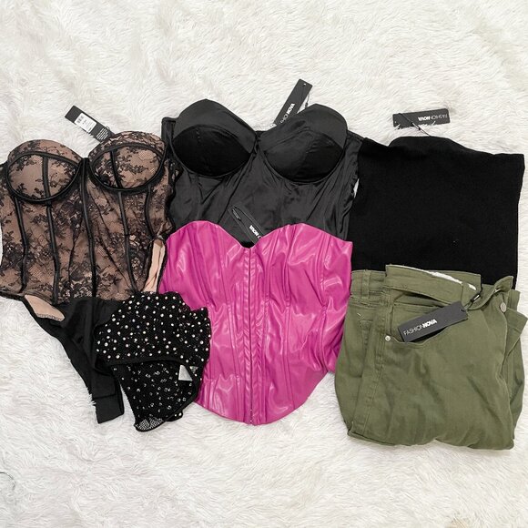 NWT and NWOT 6 Piece Women Fashion Nova Mixed Style Mixed Size Bundle - Picture 1 of 12